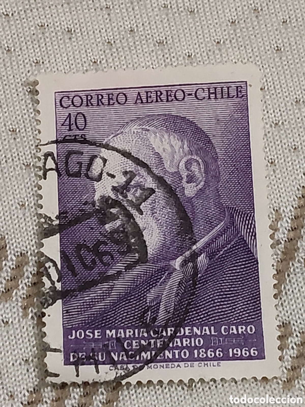 Sellos: Sello de Chile Centenario del nacimiento del Cardenal Jos&eacute; Mar&iacute;a Caro 1967
