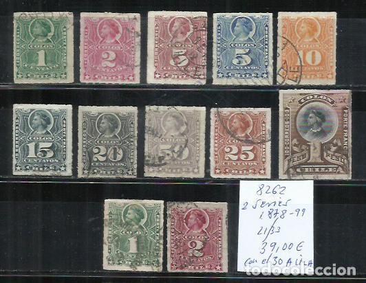 Stamps: 8262-2 ANTIGUAS SERIES CHILE CLASICOS CRISTOBAL COLON 39,00&euro; 1878 21/33. 32/33 SON SIN ADORNO LADOS