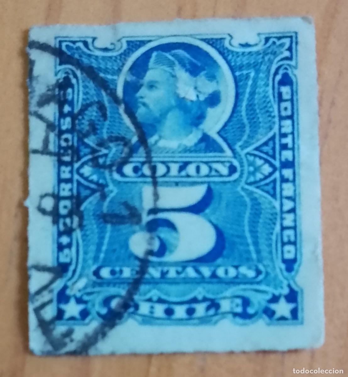 Sellos: CHILE - V/F 5 CENTAVOS - COL&Oacute;N