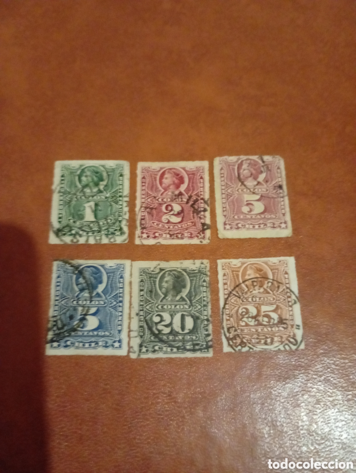 Selos: 1878-1889 Chile Col&oacute;n