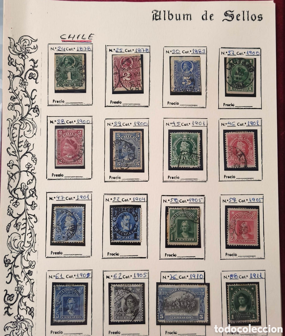 Sellos: Chile. 1878-1911. Set de sellos
