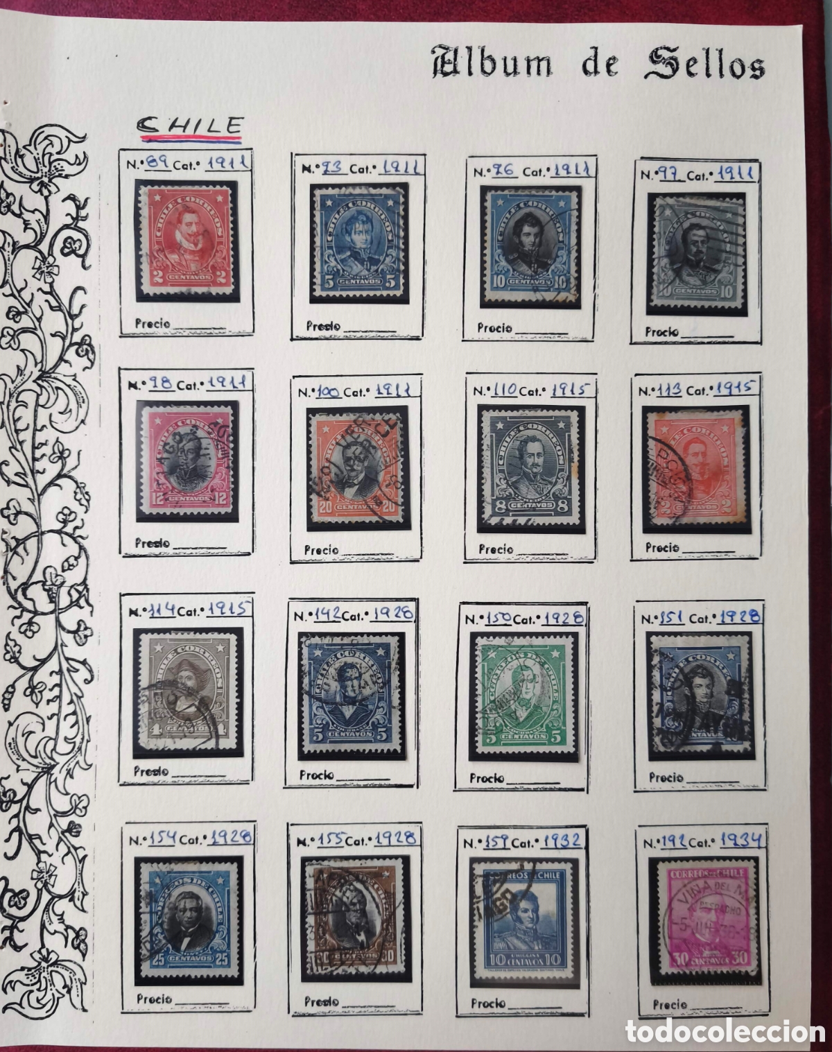 Sellos: Chile.1911-1934. Set de sellos