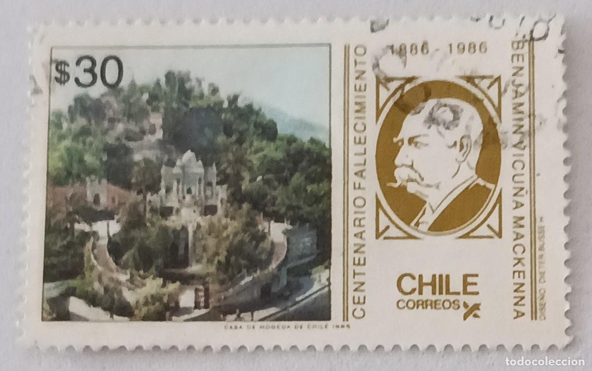 Sellos: Sellos Chile 1986 Centenario de la muerte del escritor Benjam&iacute;n Vicu&ntilde;a Mackenna, 1.831 - 1.886
