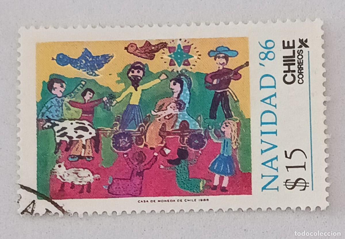 Sellos: Sellos Chile 1986 Navidad I. Dibujos infantiles.
