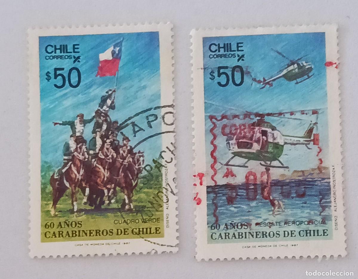 Sellos: Sellos Chile 1987 LX Aniversario de los carabineros.