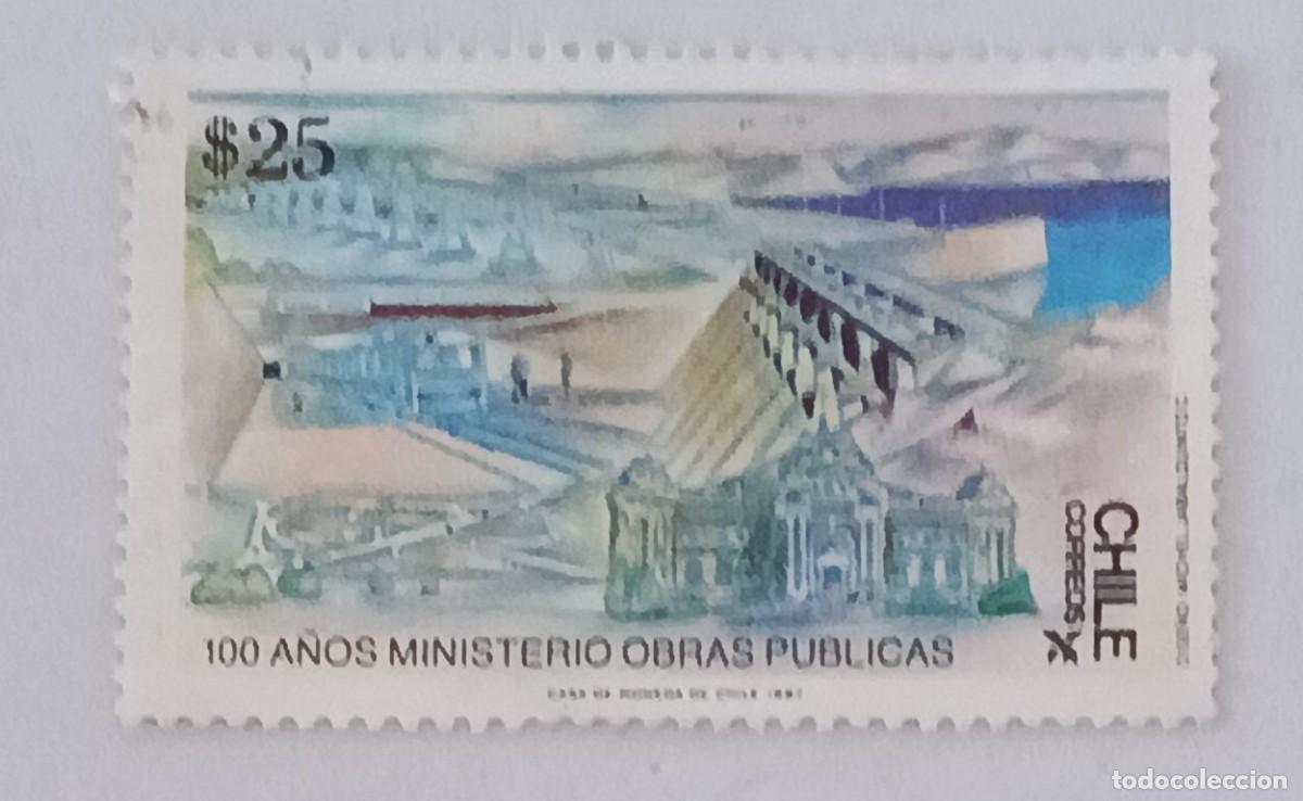 Sellos: Sellos Chile 1987 Centenario del Ministerio de Obras P&uacute;blicas.