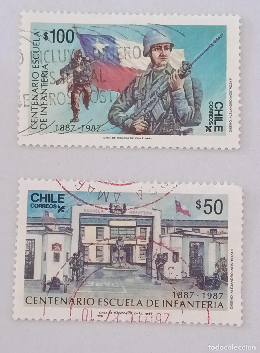 Sellos: Sellos Chile 1987 Centenario de la Escuela de Infanter&iacute;a.