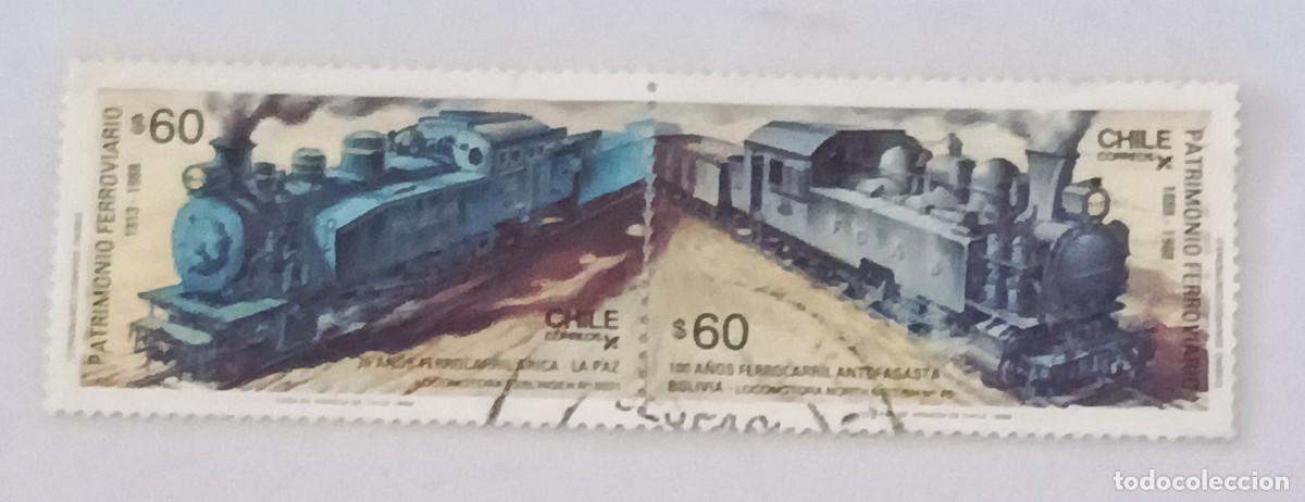 Sellos: Sellos Chile 1988 Patrimonio ferroviario nacional.