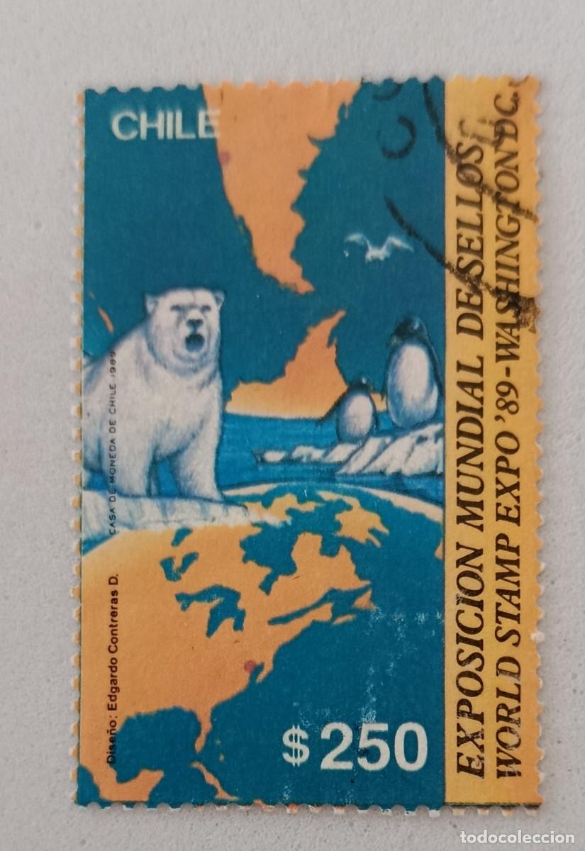 Sellos: Sellos Chile 1989 Exposici&oacute;n Filat&eacute;lica Internacional. &rdquo;World Stamp Expo&acute;89&rdquo;. Washington D.C.
