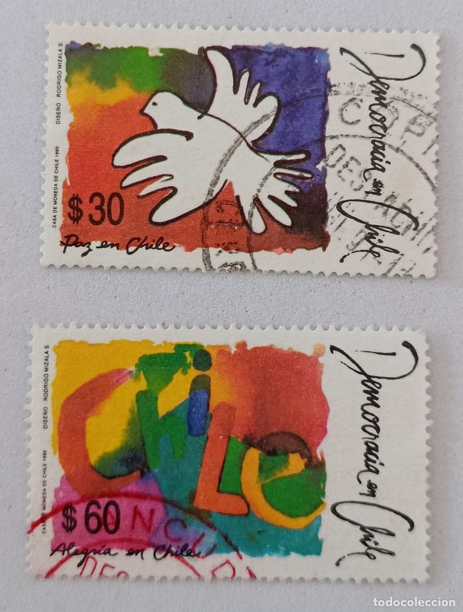 Sellos: Sellos Chile 1990 Democracia en Chile.