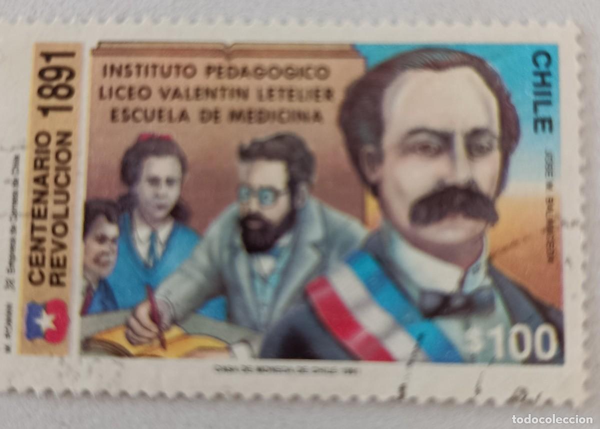 Sellos: Sellos Chile 1991 Centenario de la revoluci&oacute;n de 1.891. Presidente Balmaceda Fern&aacute;ndez