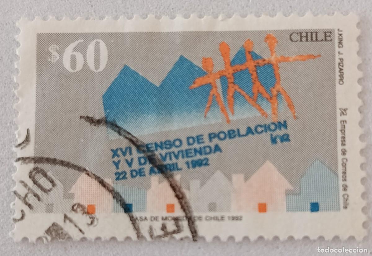 Sellos: Sellos Chile 1992 16&ordm; Censo nacional de poblaci&oacute;n y vivienda.