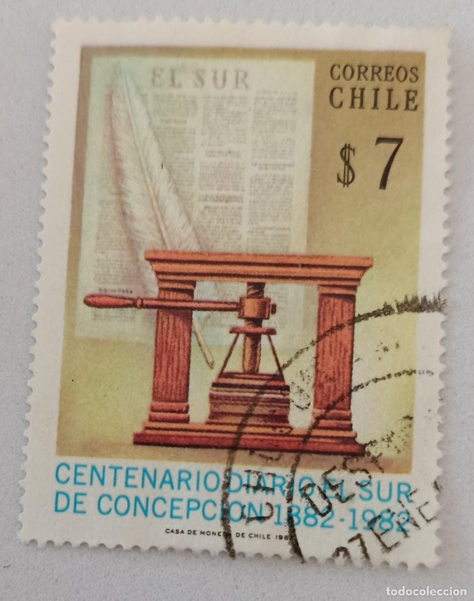 Sellos: Sellos Chile 1982 Centenario del peri&oacute;dico &rdquo;El Sur&rdquo;. Concepci&oacute;n.