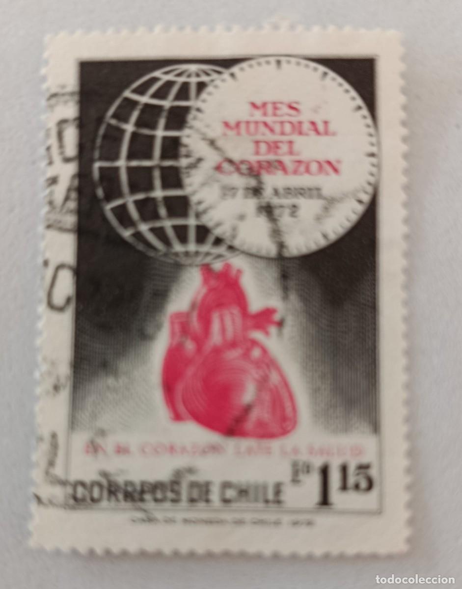 Sellos: Sellos Chile 1972 Mes mundial del coraz&oacute;n.