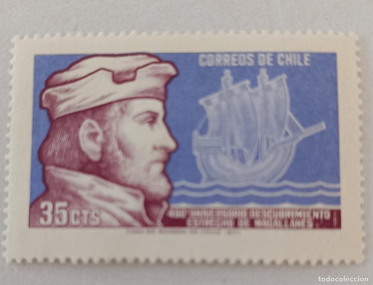 Timbres: Sellos Chile 1971 450 Aniversario del descubrimiento del estrecho de Magallanes.