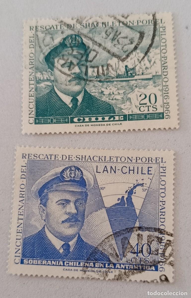 Timbres: Sellos Chile 1967 L Aniversario del rescate del &rdquo;Shackleton&rdquo; por el piloto Luis Pardo.