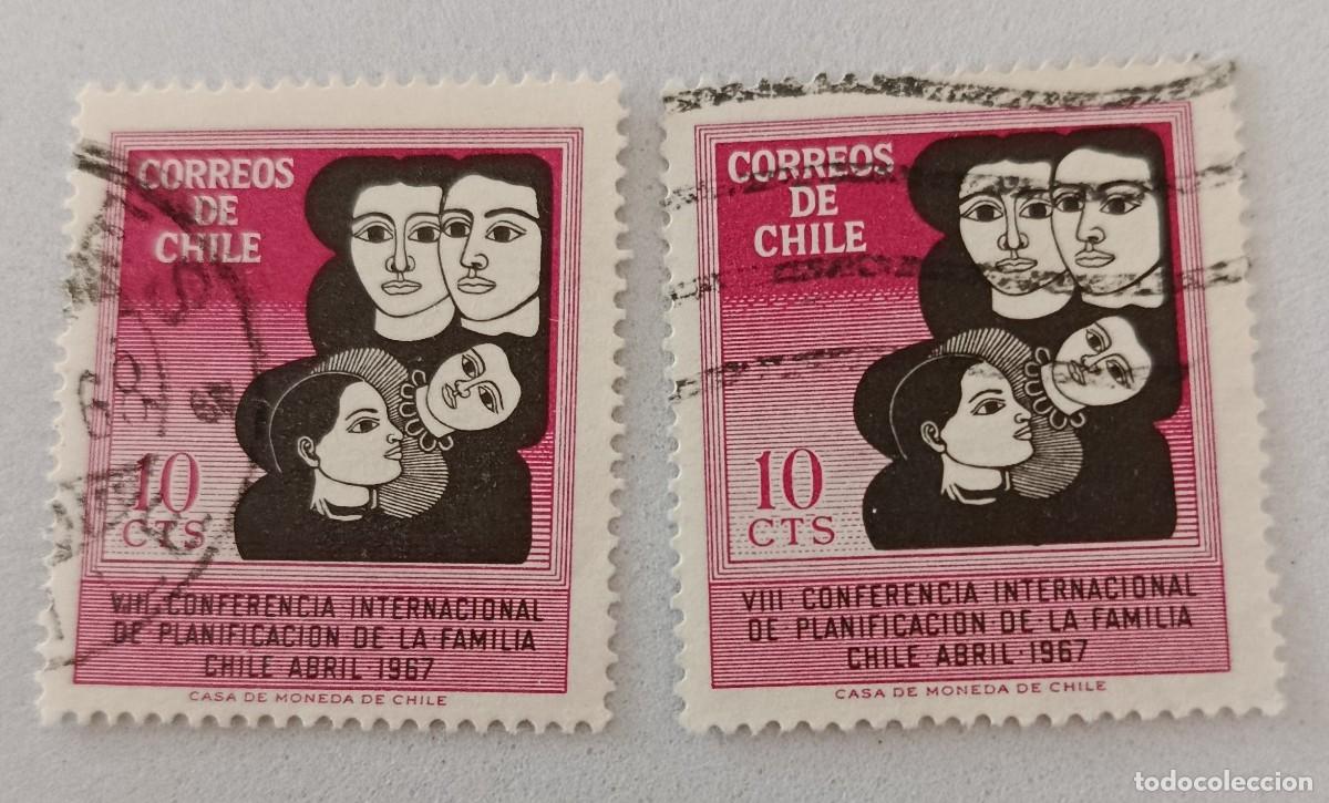 Timbres: Sellos Chile 1967 8&ordf; Conferencia internacional sobre planificaci&oacute;n familiar. Santiago de Chile.