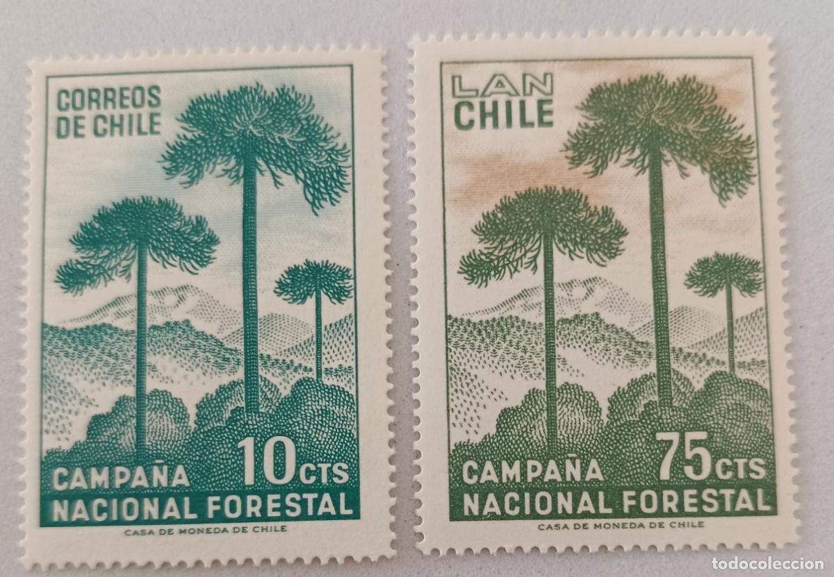 Timbres: Sellos Chile 1967 Campa&ntilde;a nacional de reforestaci&oacute;n.