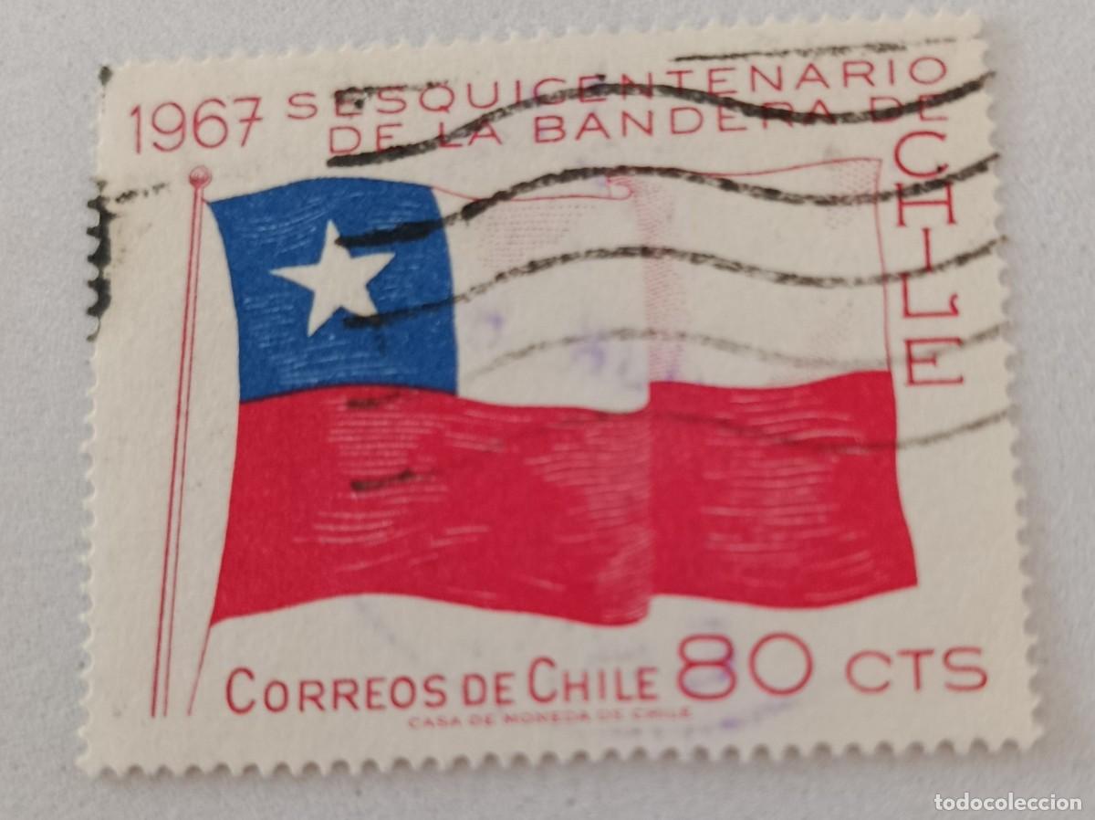 Timbres: Sellos Chile 1967 CL Aniversario de la bandera nacional.