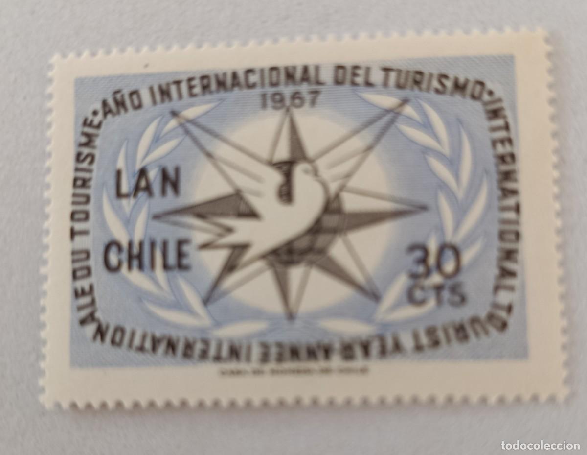 Briefmarken: Sellos Chile 1967 A&ntilde;o internacional del turismo. A&eacute;reo.