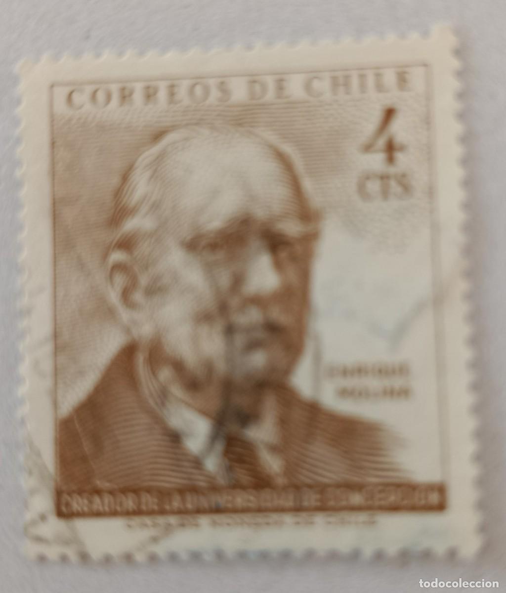 Timbres: Sellos Chile 1964 Enrique Molina, 1.871 - 1.964. Fundador de la Universidad de Concepci&oacute;n.