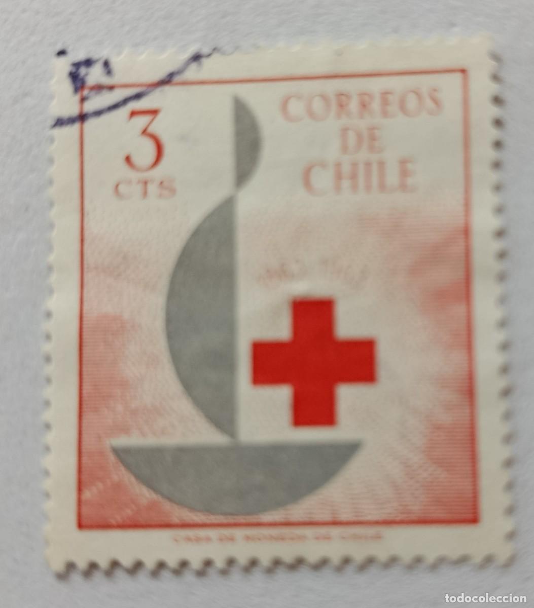 Sellos: Sellos Chile 1963 Centenario de la Cruz Roja Internacional.