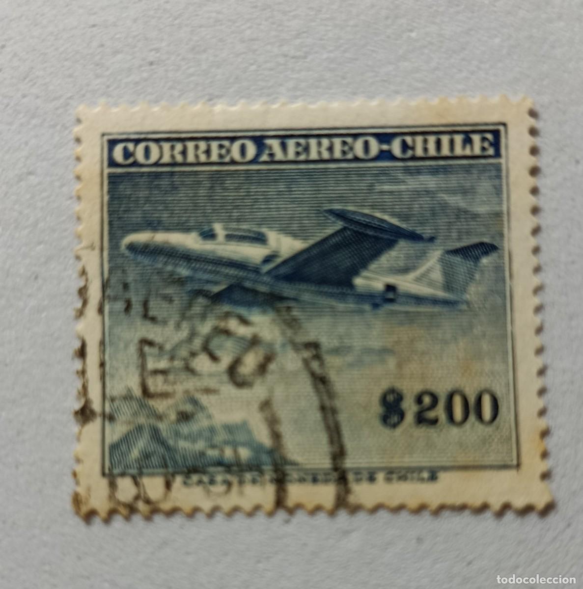 Sellos: Sellos Chile 1955 Correo a&eacute;reo.
