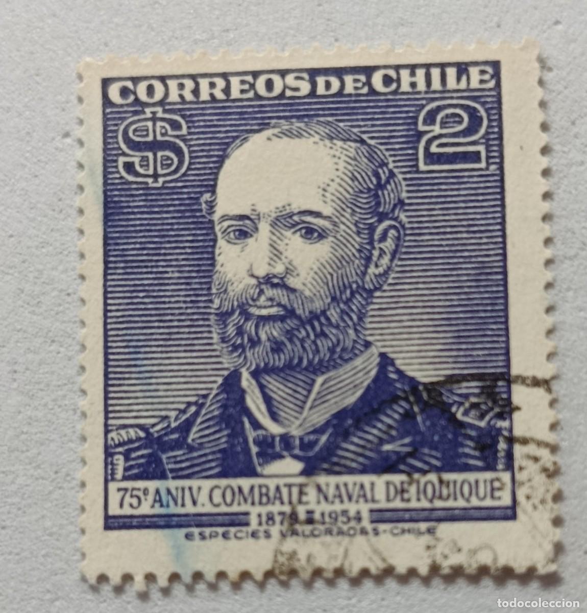 Sellos: Sellos Chile 1954 75 Aniversario de la batalla de Iquique.