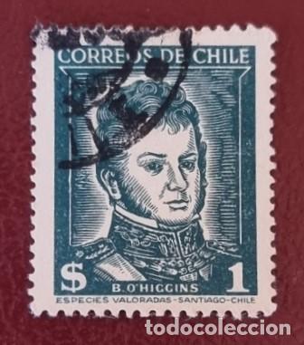 Sellos: SELLO CHILE 1952 B. O&acute;HIGGINS VALOR FACIAL 1$