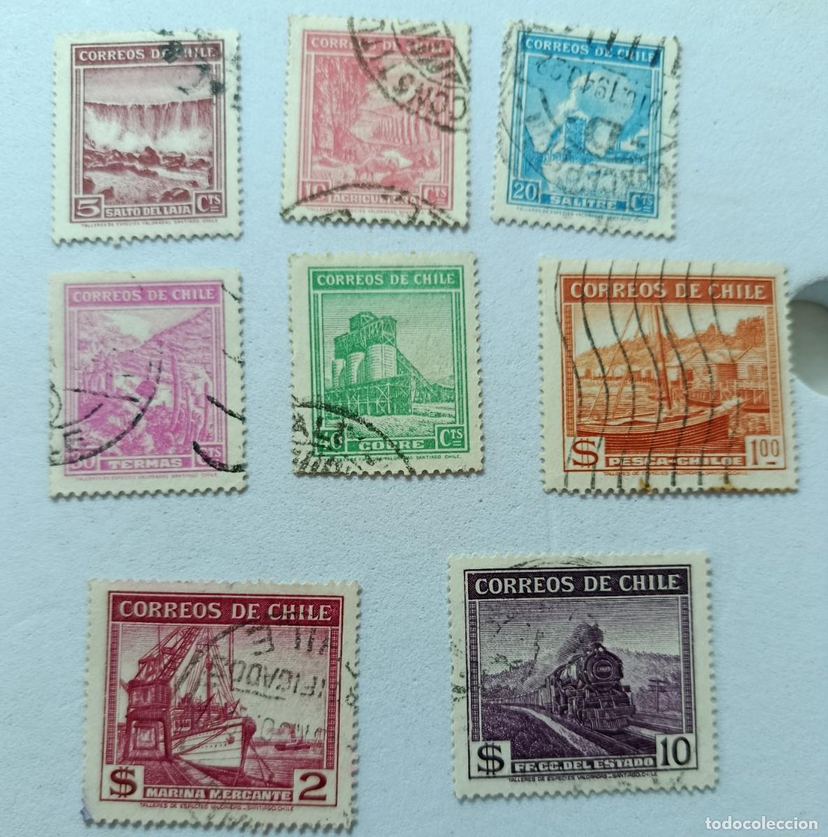 Sellos: Sellos Chile 1938 -1940 Paisajes.