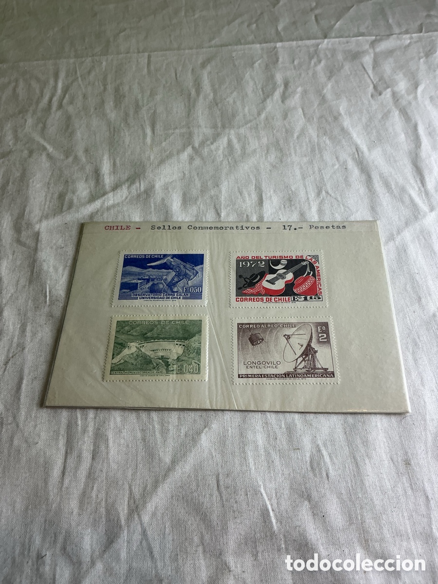 Briefmarken: Chile 1969&ndash;1972 &ndash; Lote de 4 sellos conmemorativos