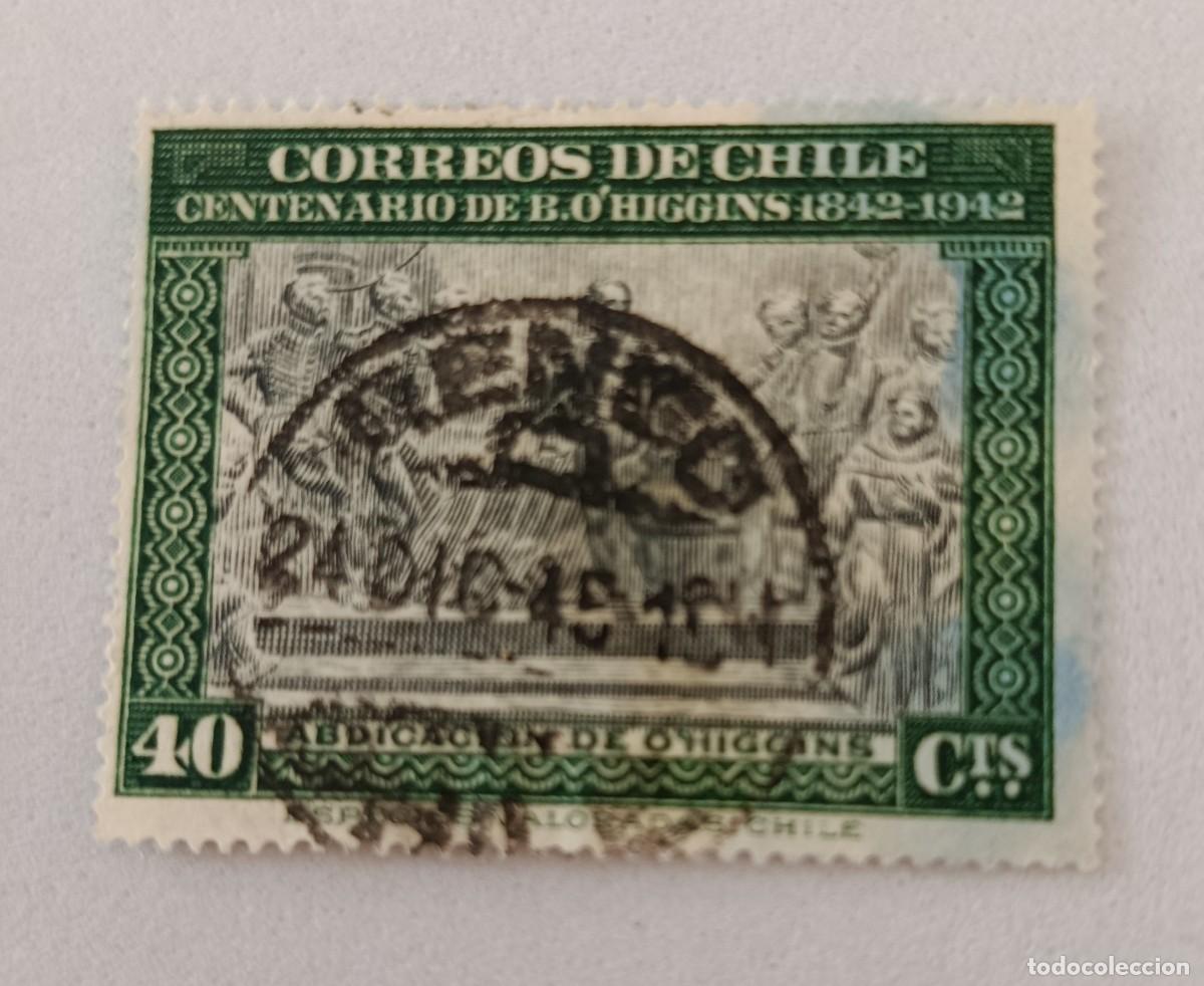 Briefmarken: Sellos Chile 1945 Centenario de la muerte de Bernardo O&acute;Higgins, 1.778 - 1.842. Militar y pol&iacute;tico.