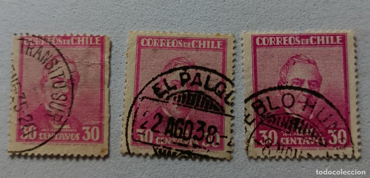 Briefmarken: Sellos Chile 1934 Jose Joaquin Perez, 1.801 - 1.899. Sexto presidente de la rep&uacute;blica.