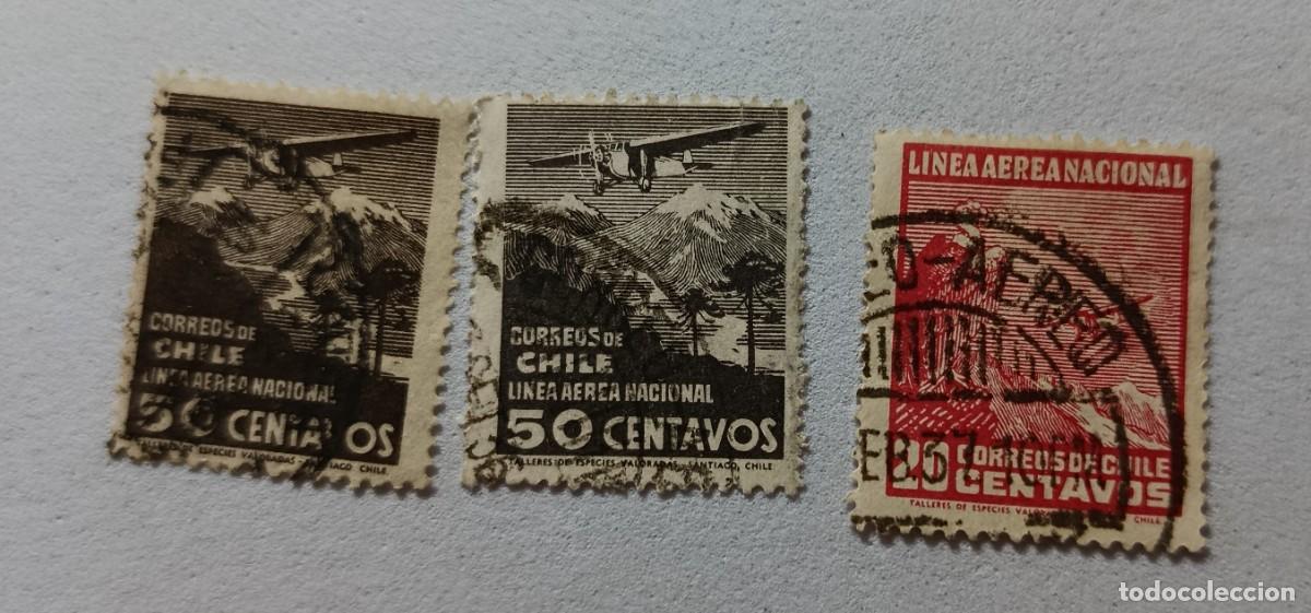 Briefmarken: Sellos Chile 1931 Correo a&eacute;reo &rdquo;LINEA AEREA NACIONAL&rdquo;. A&eacute;reos.