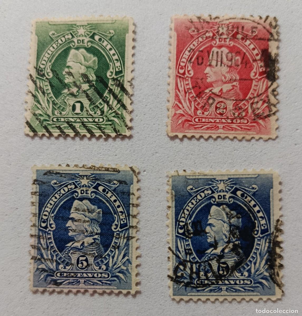 Selos: Sellos Chile 1901 Crist&oacute;bal Col&oacute;n.