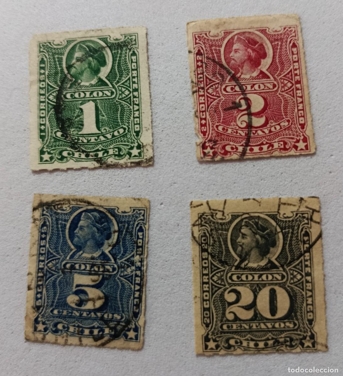 Sellos: Sellos Chile 1883 -1889 Crist&oacute;bal Col&oacute;n.