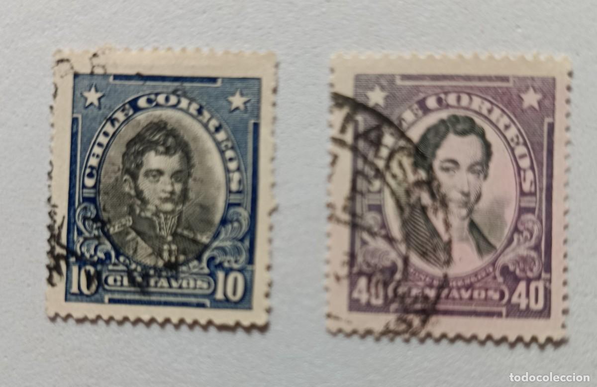 Sellos: Sellos Chile 1928 -1935 Personajes sobrecargados &rdquo;CHILE CORREOS&rdquo;.
