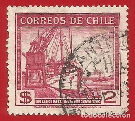 Sellos: Chile. 1938. Scott # 207. Marina mercante