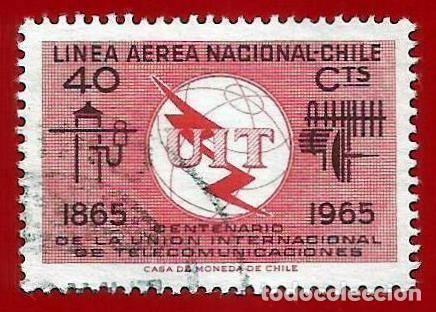 Sellos: Chile. 1965. Scott # C256. Centenario Union Internacional de Telecomunicaciones