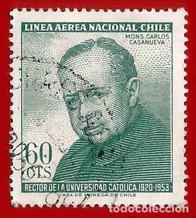 Sellos: Chile. 1965. Scott # C258. Universidad Catolica de Chile. Monse&ntilde;or Villanueva