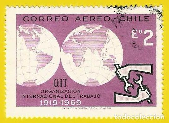 Sellos: Chile. 1969. Scott # C296. O.I.T. Organizacion Internacional del trabajo
