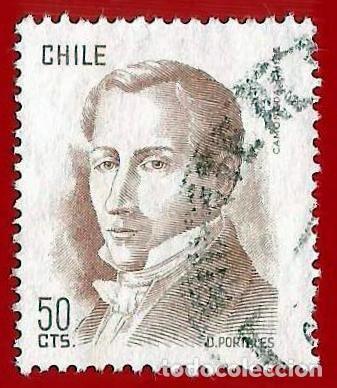 Sellos: Chile. 1975. Scott # 480. Diego Portales. Ministro de Finanzas