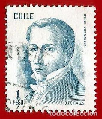 Sellos: Chile. 1975. Scott # 481. Diego Portales. Ministro de Finanzas