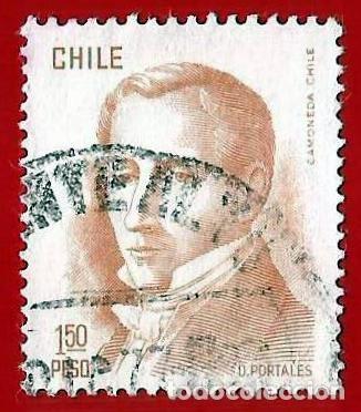 Sellos: Chile. 1976. Scott # 482. Diego Portales. Ministro de Finanzas