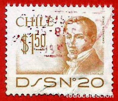 Sellos: Chile. 1979. Scott # 542. Diego Portales. Ministro de Finanzas