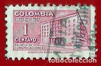 Sellos: Colombia. 1949. Scott # RA41. Palacio de Comunicaciones