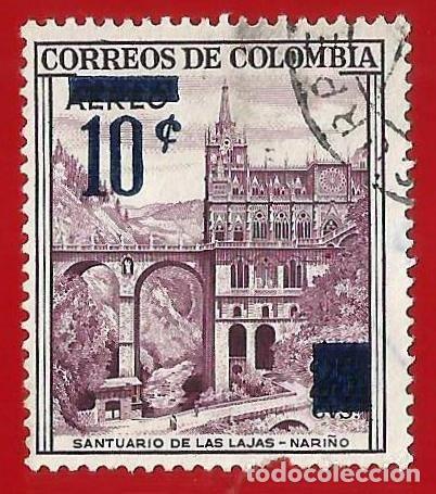 Sellos: Colombia. 1958. Scott # 691. Santuario de las Lajas. Nari&ntilde;o