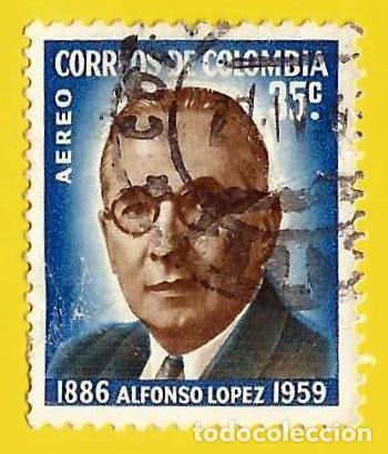 Sellos: Colombia. 1961. Scott # C394. Alfonso Lopez. Presidente