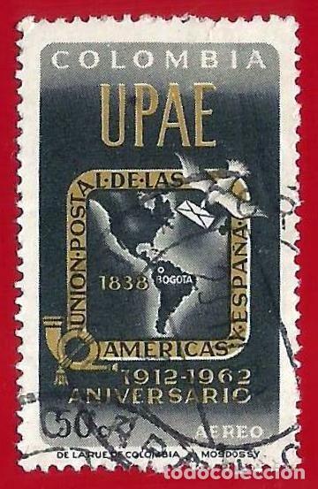 Sellos: Colombia. 1962. Scott # C445. Union Postal de las Americas y Espa&ntilde;a