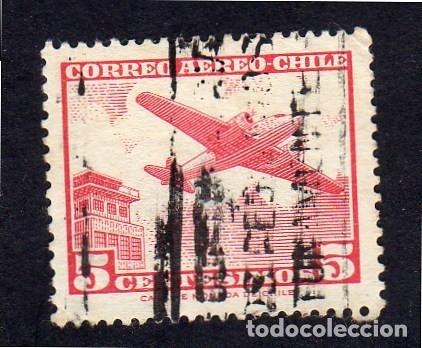 Sellos: Chile. Bimotor y Torre de control. 1956-57. YT-PA171. Usado